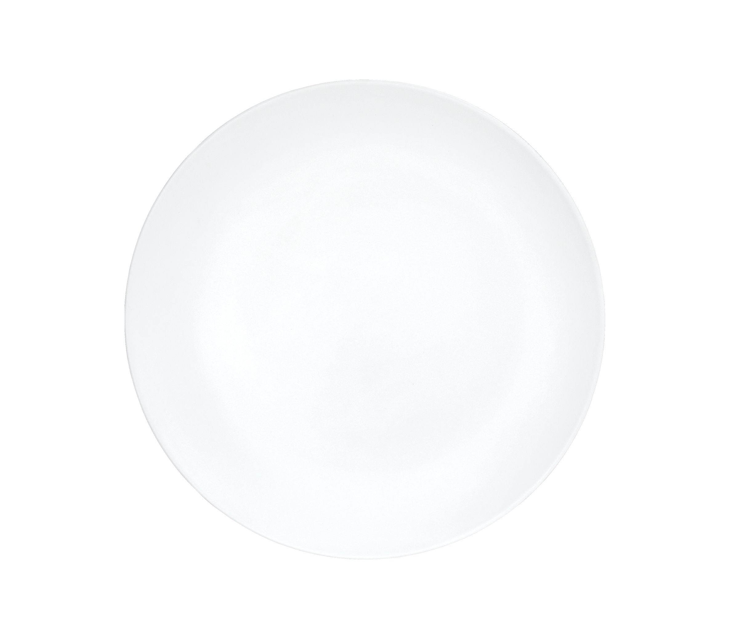 Cal Mil Shallow Coupe White Melamine Plate, 7 inch Dia. X 0.75 inch Height