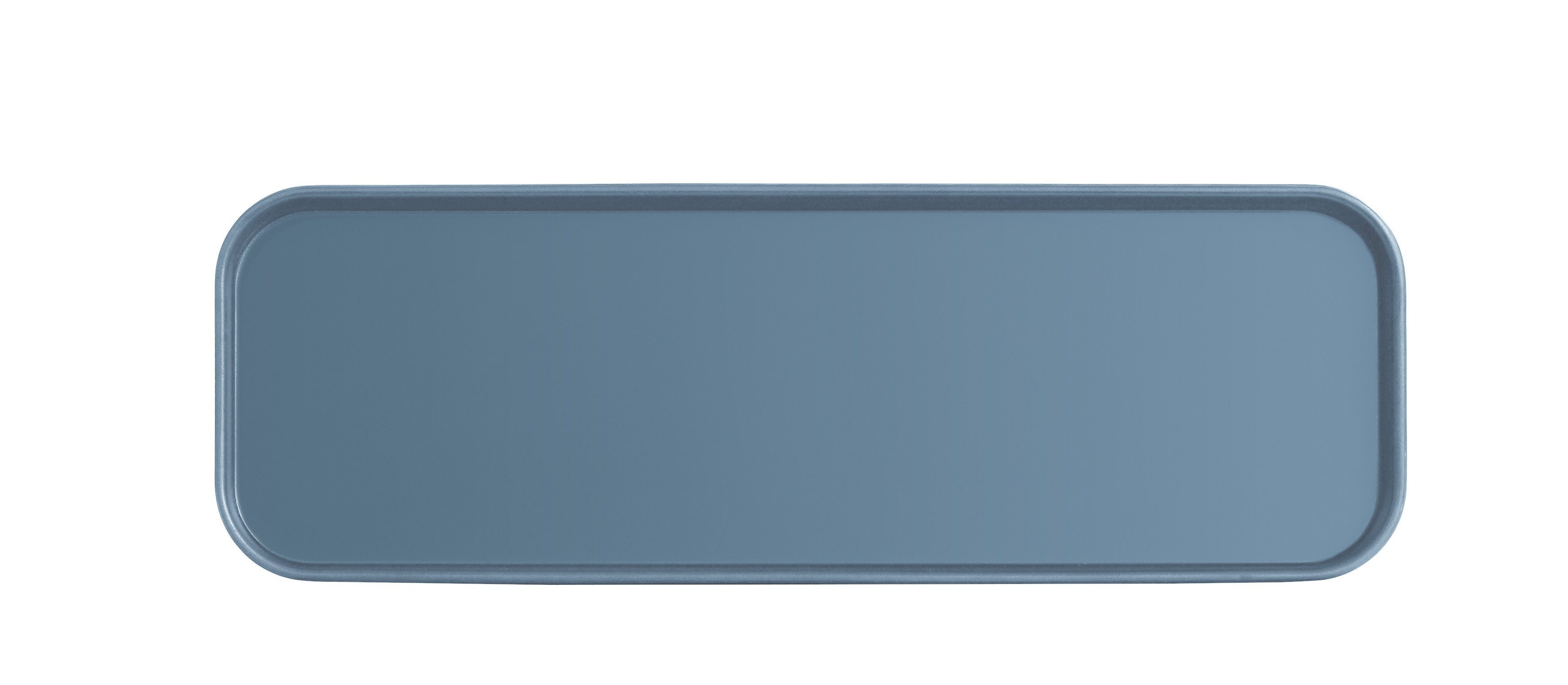 Cal Mil Hudson Stone Blue Melamine Tray, 4 inch Width x 12 inch Depth x 1 inch Height