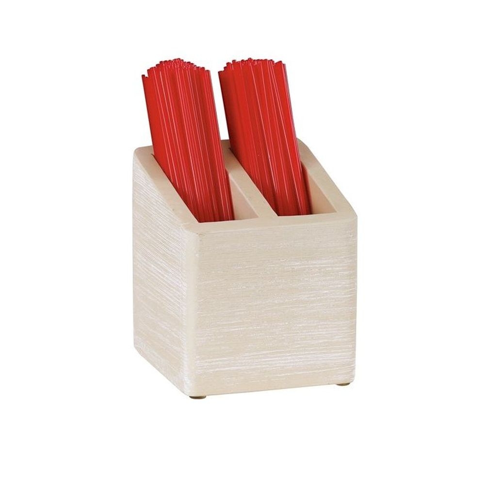 Cal-Mil Newport 2 Section Stir Stick Organizer, 5 inch Width x 5 inch Depth x 5.5 inch Height