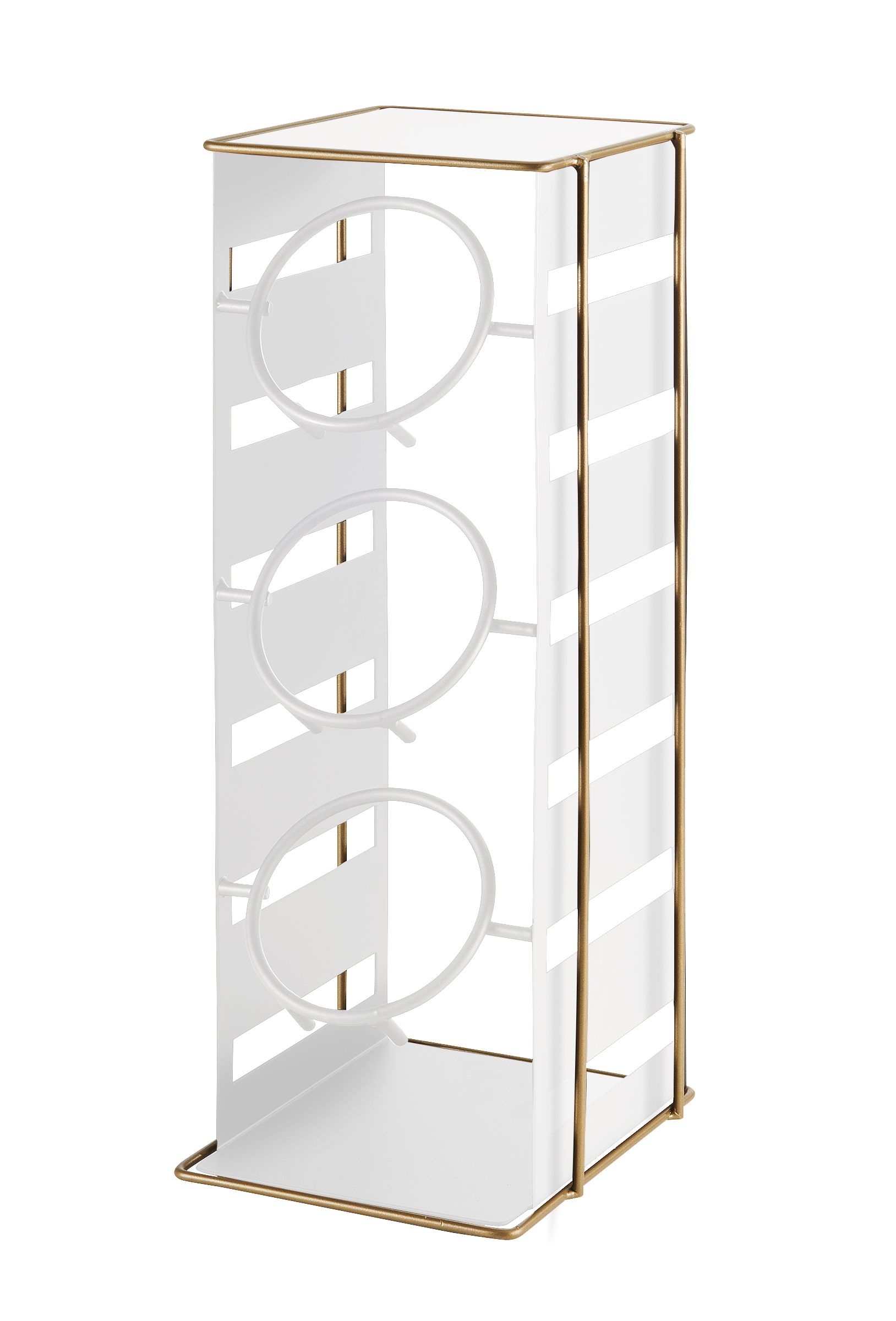 Cal Mil Empire White Cylinder Display, 7 inch Width x 7.25 inch Depth x 18.5 inch Height