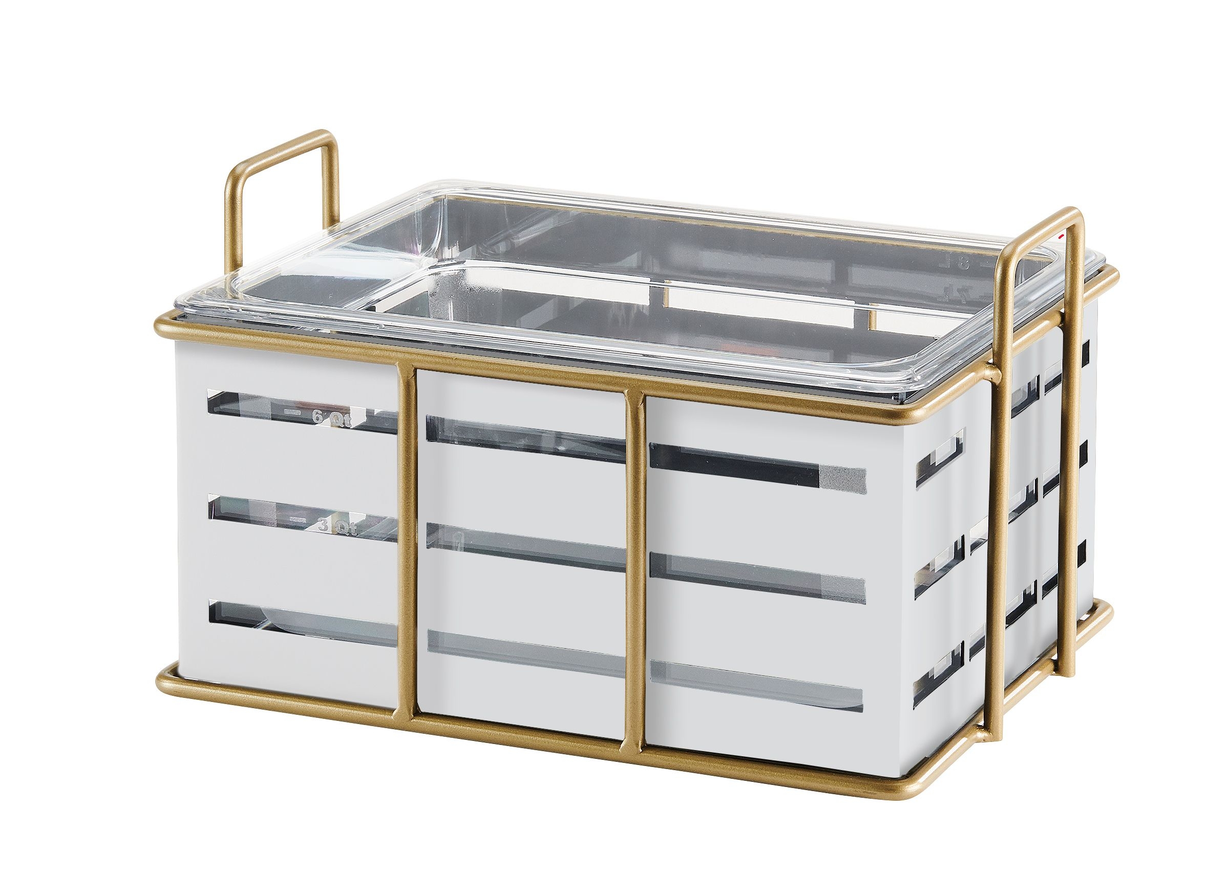Cal Mil Empire Ice Housing with Clear Pan, 13.75 inch Width x 11 inch Depth x 6.75 inch Height