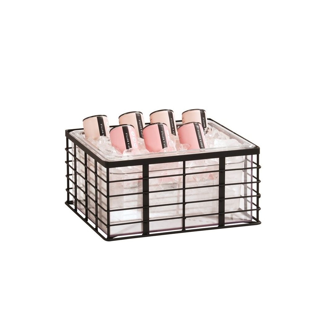 Cal-Mil Madison Ice Housing with Clear Pan, 10 inch Width x 12 inch Depth x 6.5 inch Height