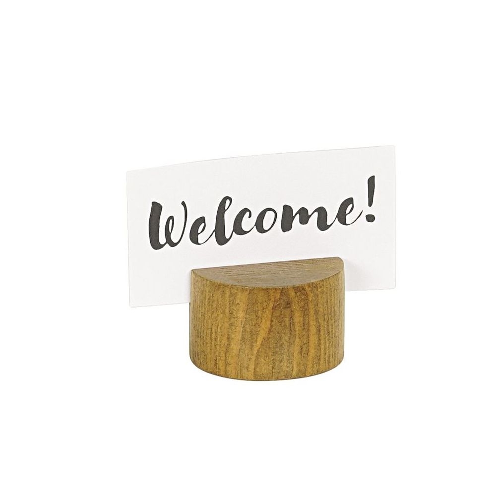 Cal-Mil Madera Block Sign Holder, 2 inch Dia. x 1.250 inch Height -- 6 per case