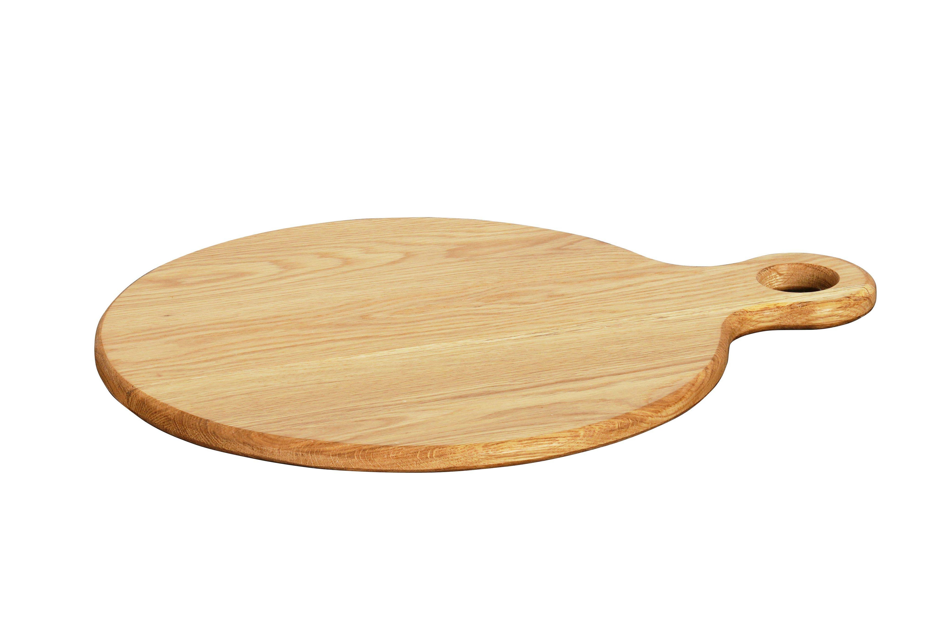 Cal Mil Sydney Oak Serving Board, 16 inch Dia. x 0.75 inch Height