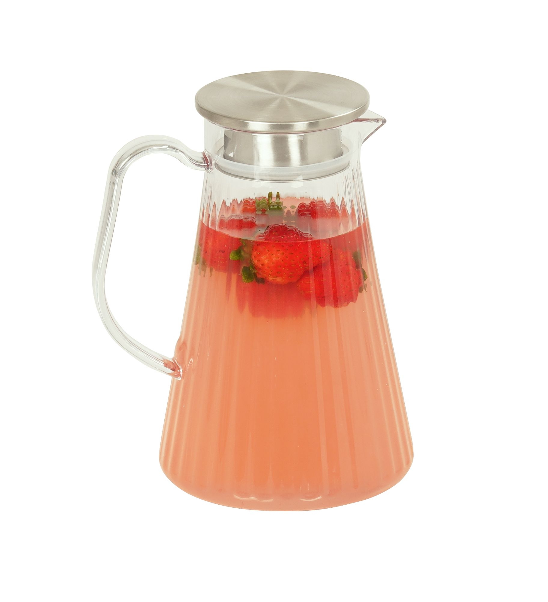 Cal Mil Ribbed Polycarbonate Pitcher, 50 Ounce Capacity