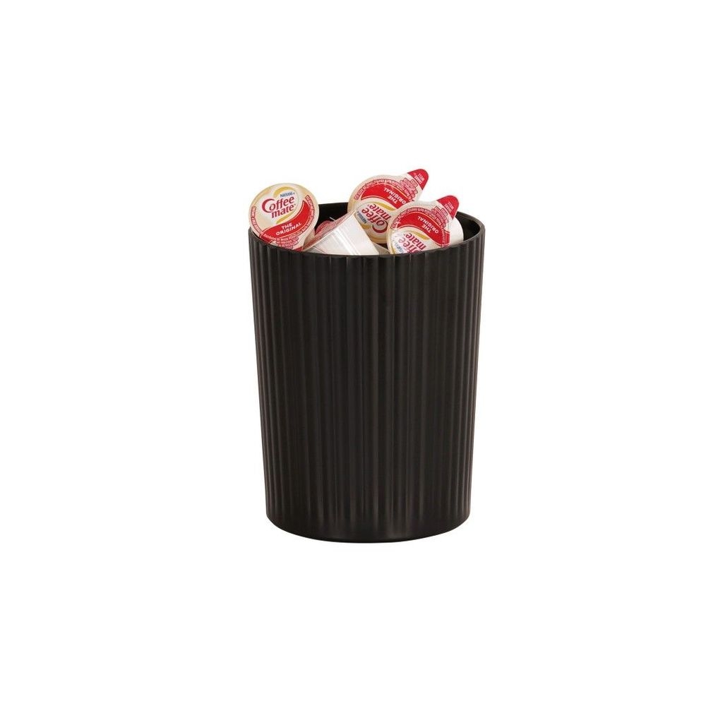 Cal-Mil Melamine Ribbed Black Crock, 4.75 inch Dia. x 6 inch Height -- 6 per case