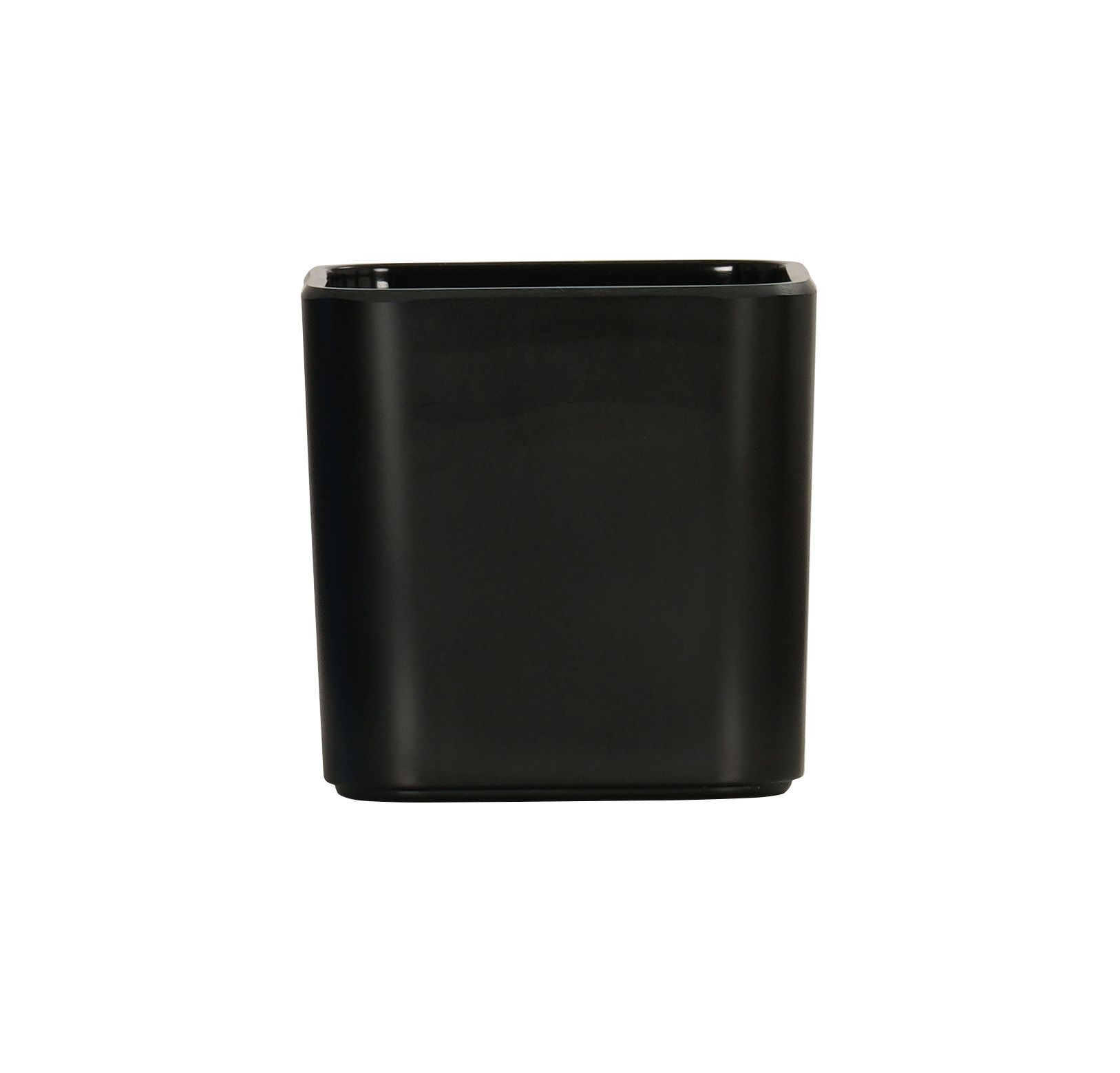 Cal Mil Hudson Black Melamine Jar, 3.75 inch Width x 3.75 inch Depth x 3.75 inch Height -- 3 per case