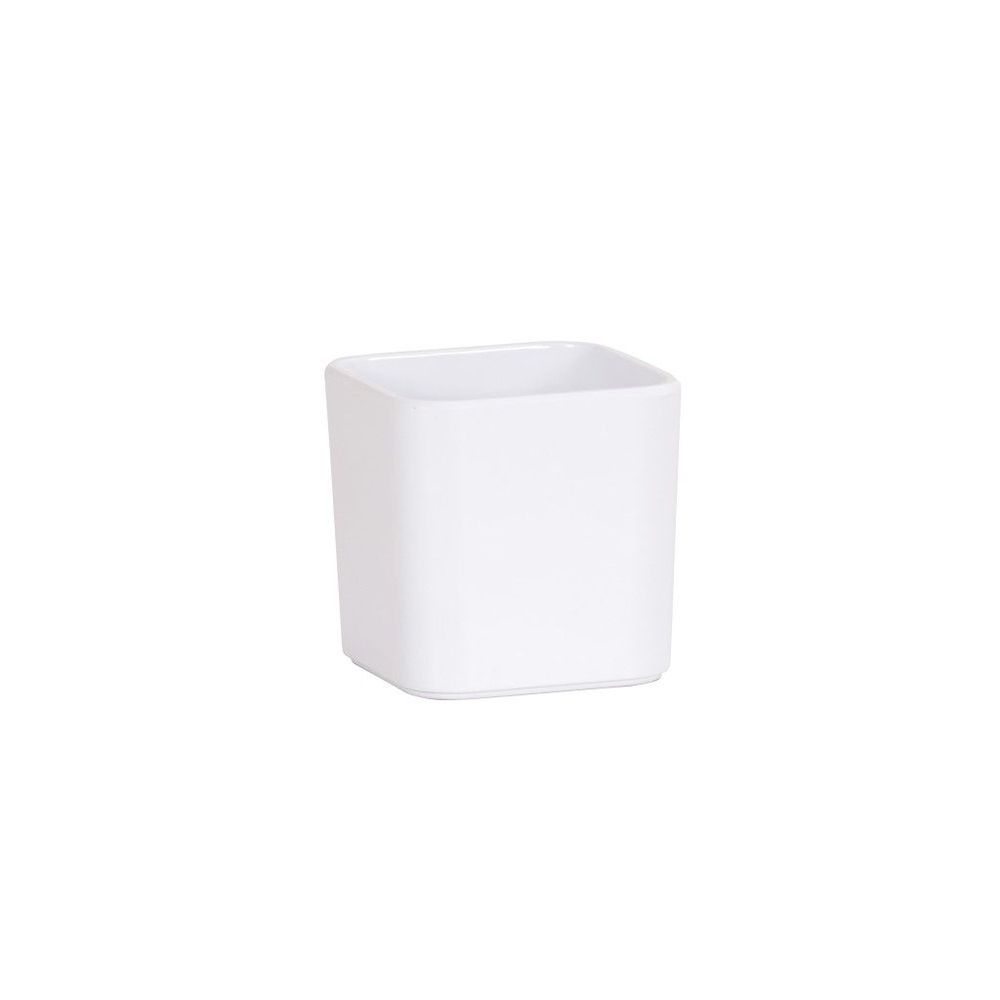 Cal-Mil Hudson White Melamine Jar, 3.75 inch Width x 3.75 inch Depth x 3.75 inch Height