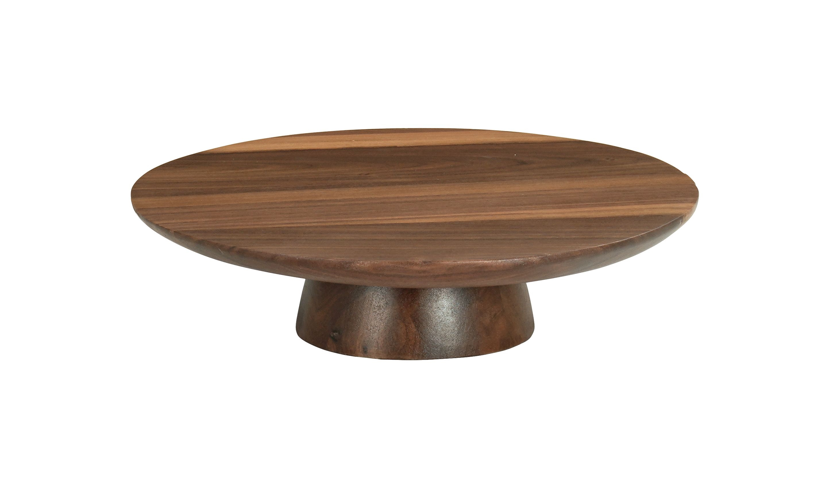 Cal Mil Sydney Walnut Cake Pedestal, 12 inch Dia. x 3 inch Height