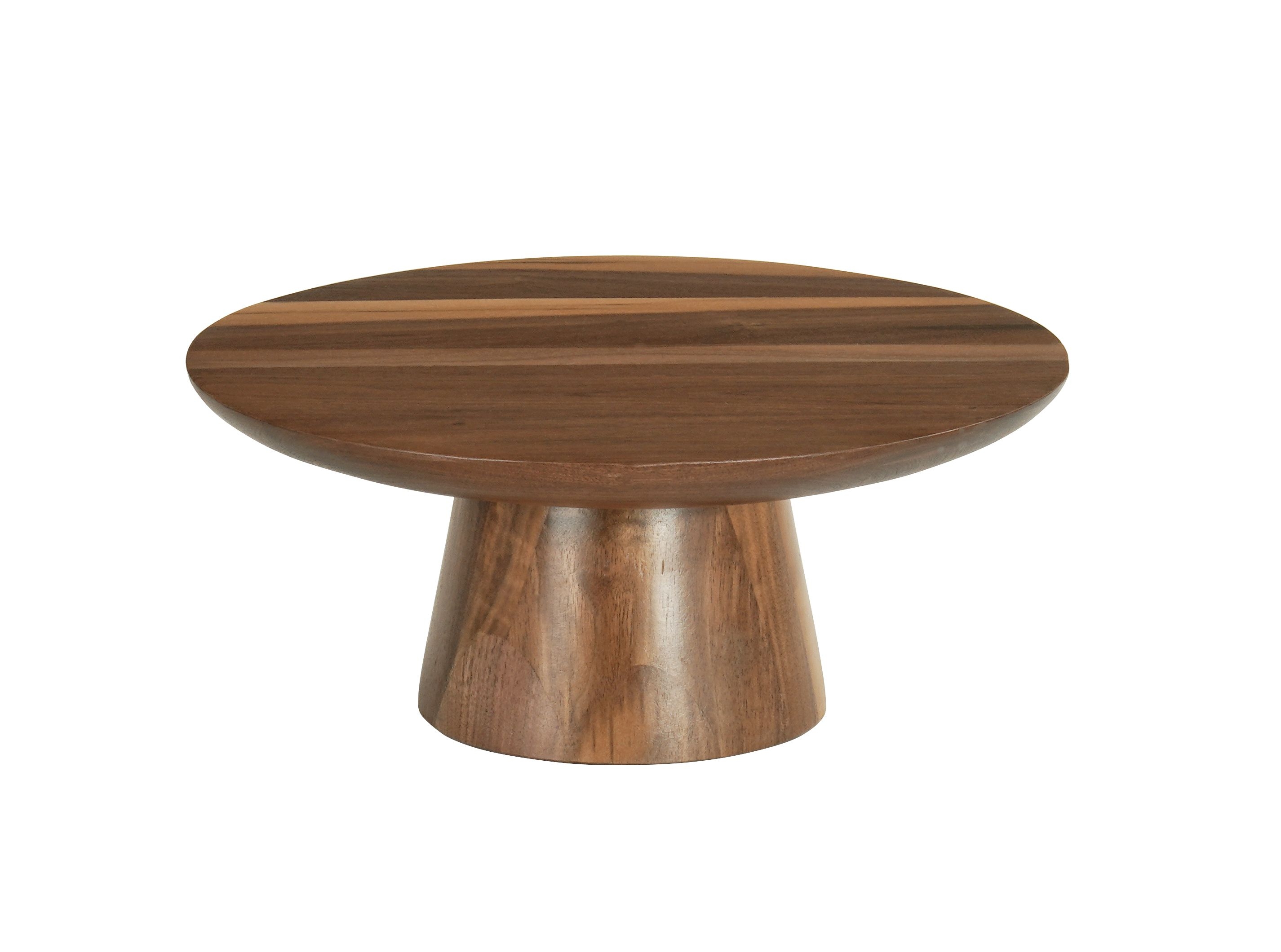Cal Mil Sydney Walnut Cake Pedestal, 12 inch Dia. x 5 inch Height