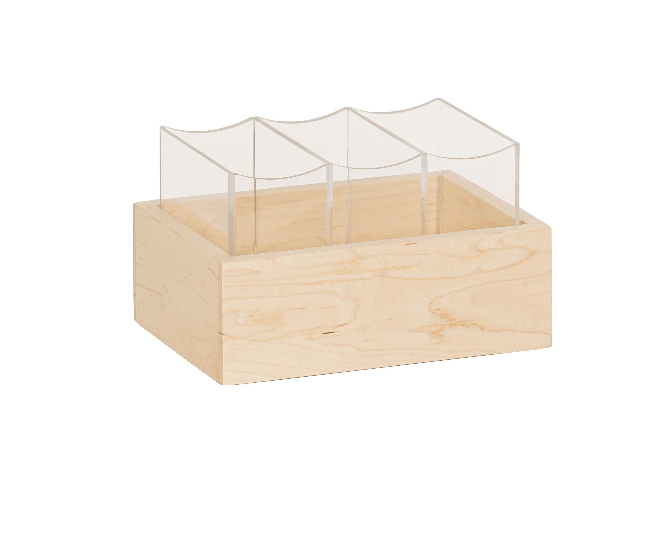 Cal Mil Blonde 3 Section Flatware Holder, 9 inch Width x 6 inch Depth x 5.25 inch Height