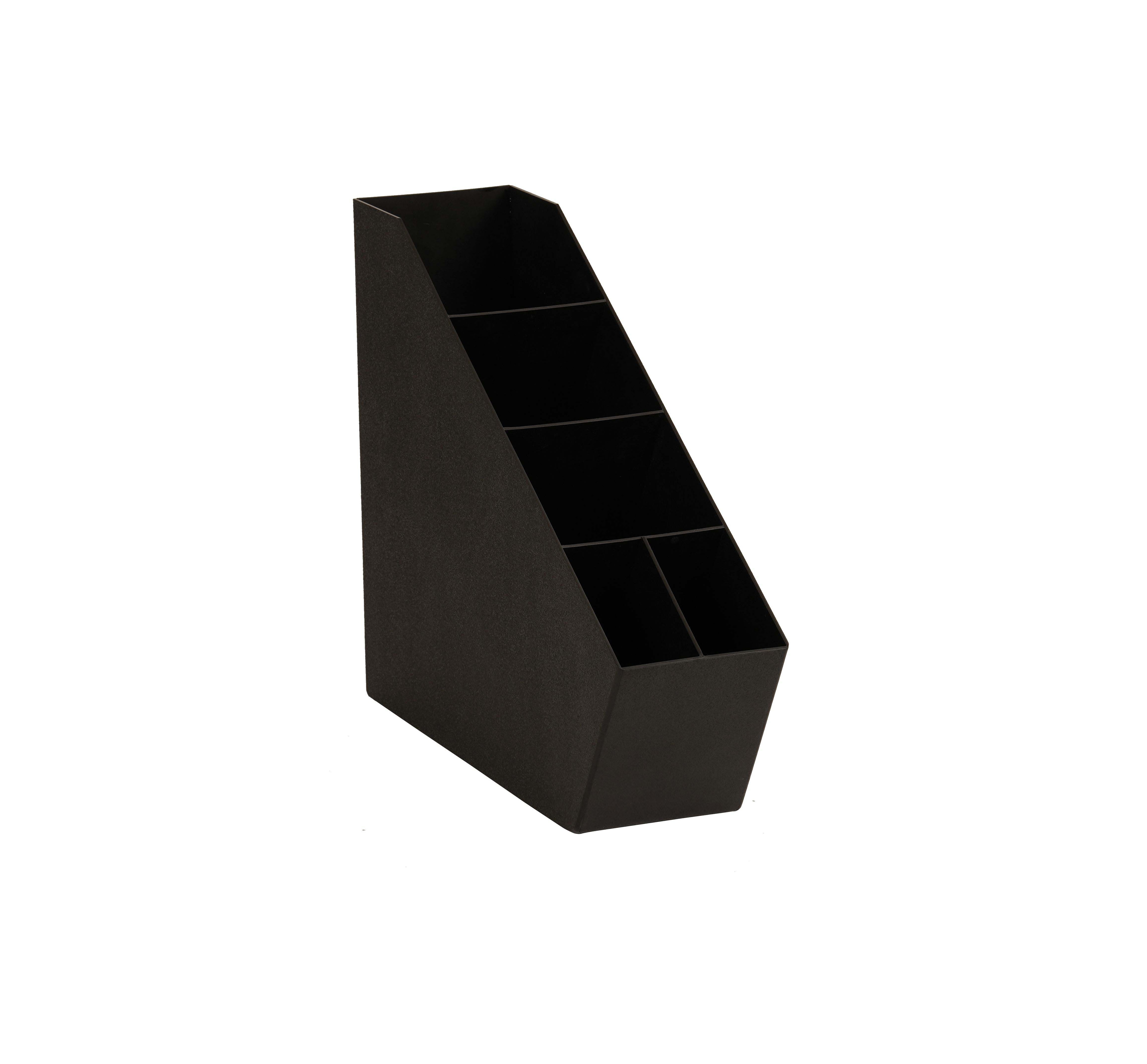 Cal Mil Black 3 Section Stir/Sugar Lid Dispenser, 5.5 inch Width x 19 inch Depth x 17 inch Height