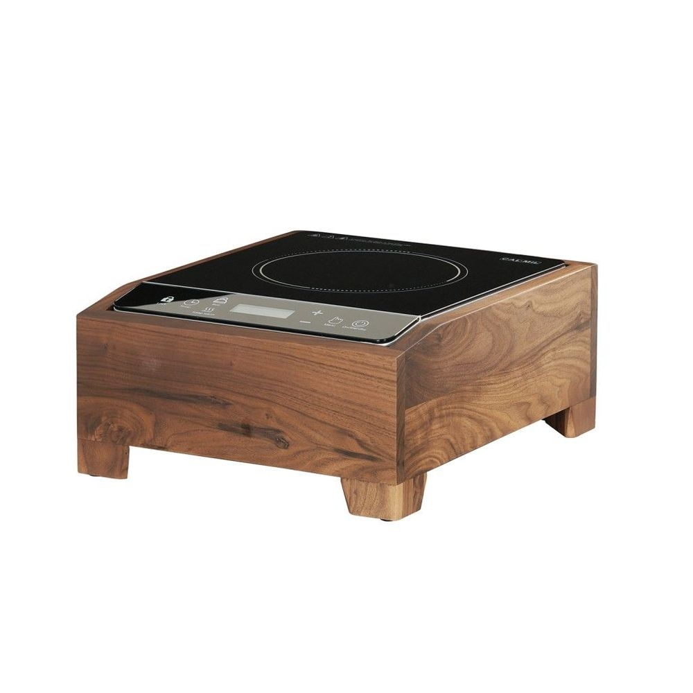 Cal-Mil Sydney Walnut Induction Unit, 12.75 inch Length x 15.875 inch Width x 7 inch Height