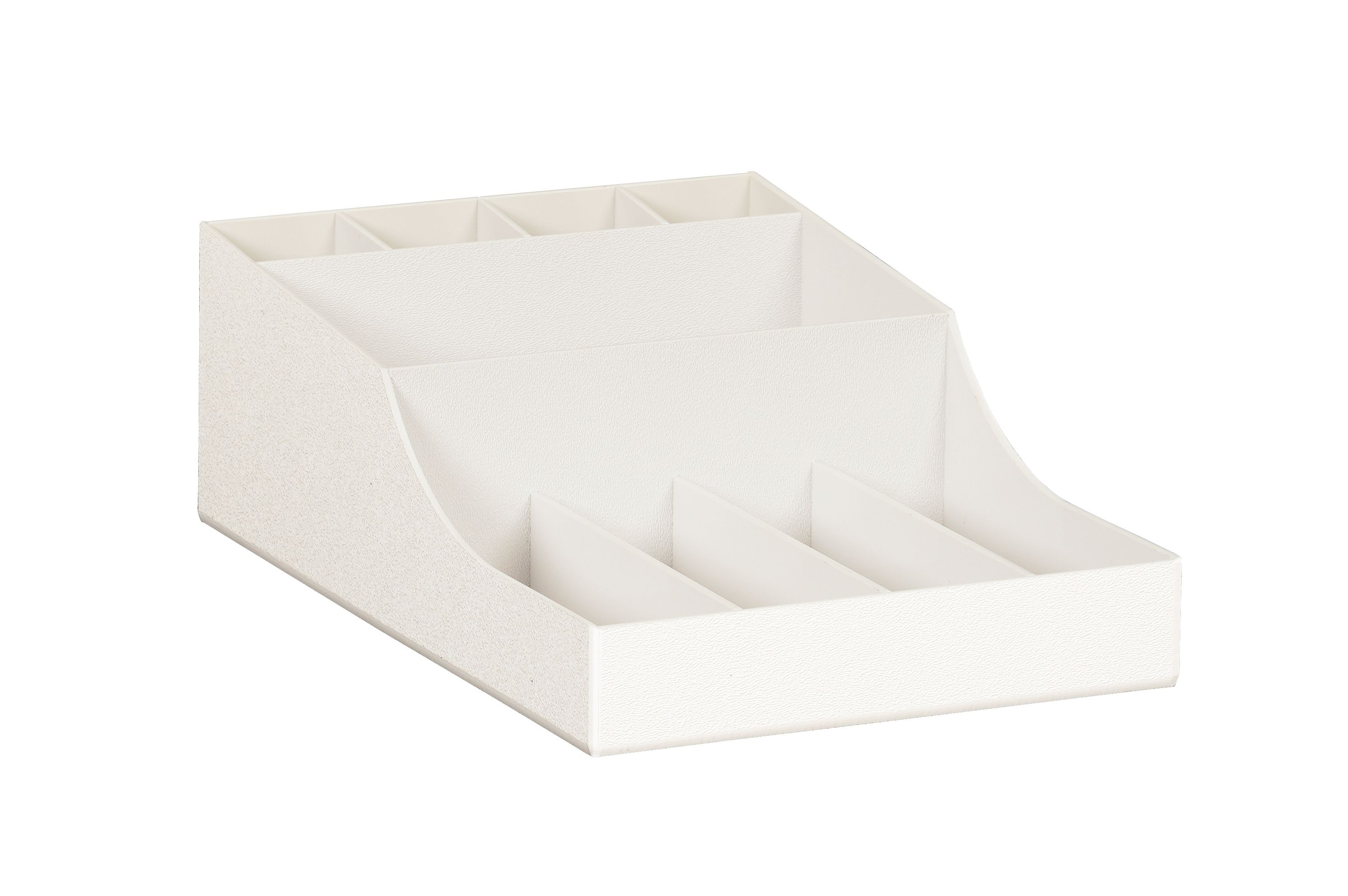 Cal Mil White Classic Coffee Condiment Organizer, 8 inch Width x 12 inch Depth x 4 inch Height