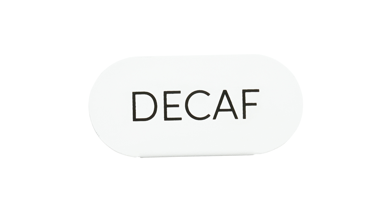 Cal Mil Juno Oval Decaf Tent, 4.5 inch Width x 2 inch Height -- 6 per case