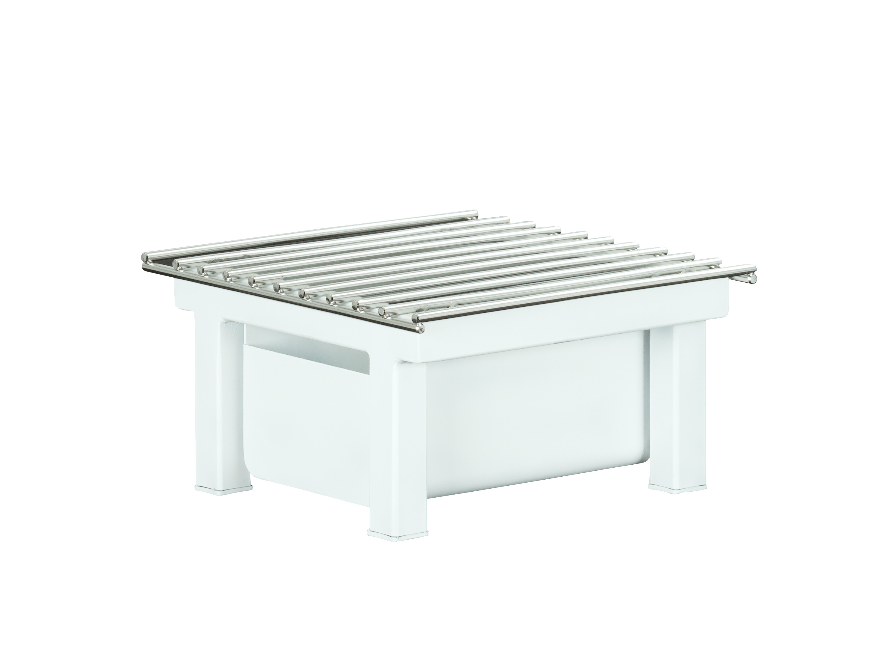 Cal Mil Juno Durable White Metal Chafer Alternative, 10.25 inch Width x 10 inch Depth x 4 inch Height