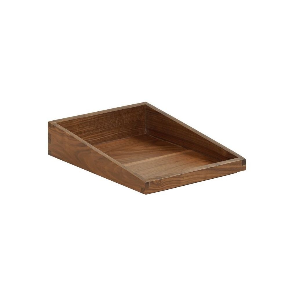 Cal-Mil Sydney Walnut Angle Tray, 10 inch Width x 12 inch Depth x 3 inch Height