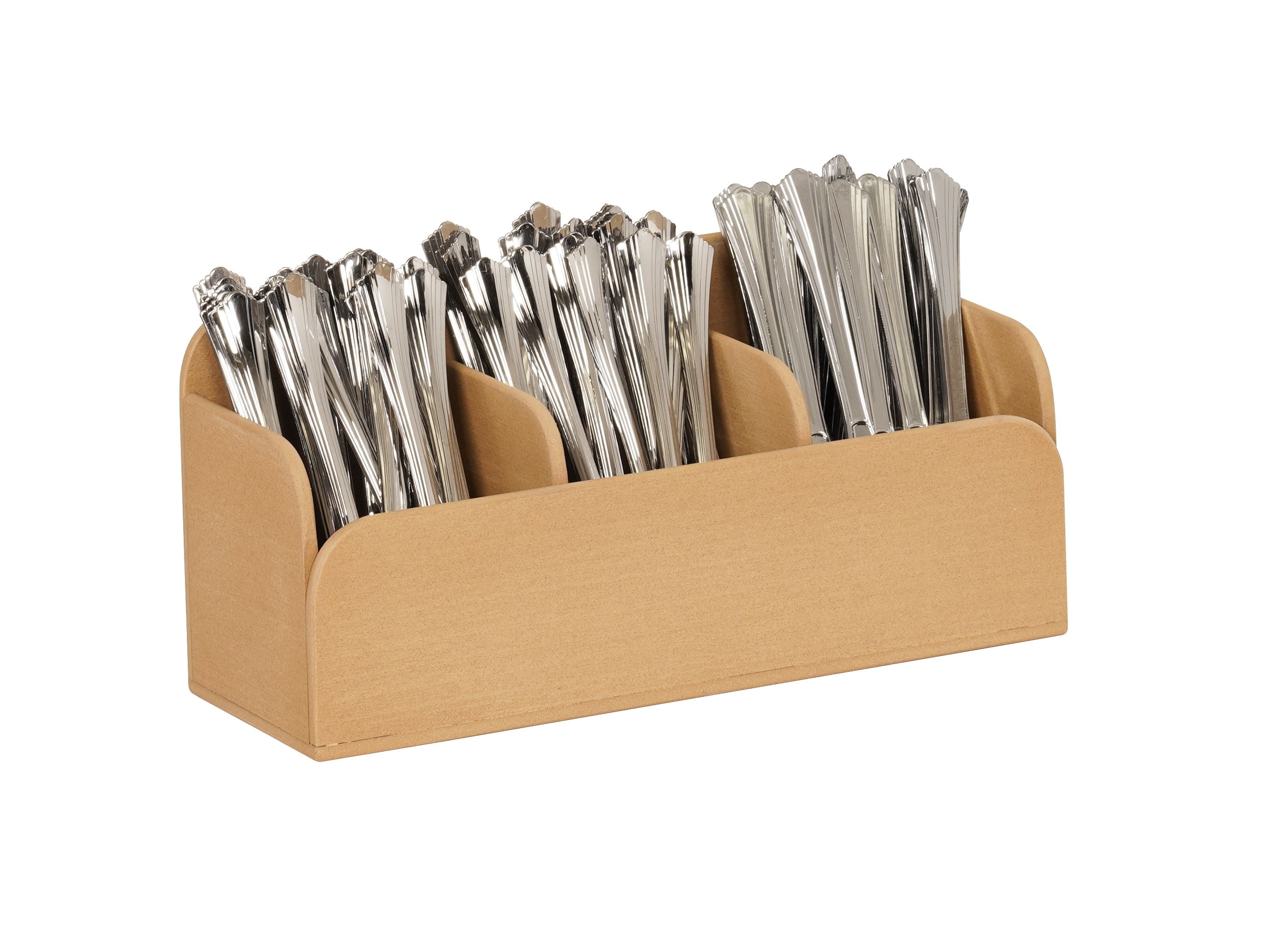 Cal Mil Renew 3 Section Silveware Holder, 13 inch Width x 4.5 inch Depth x 6 inch Height