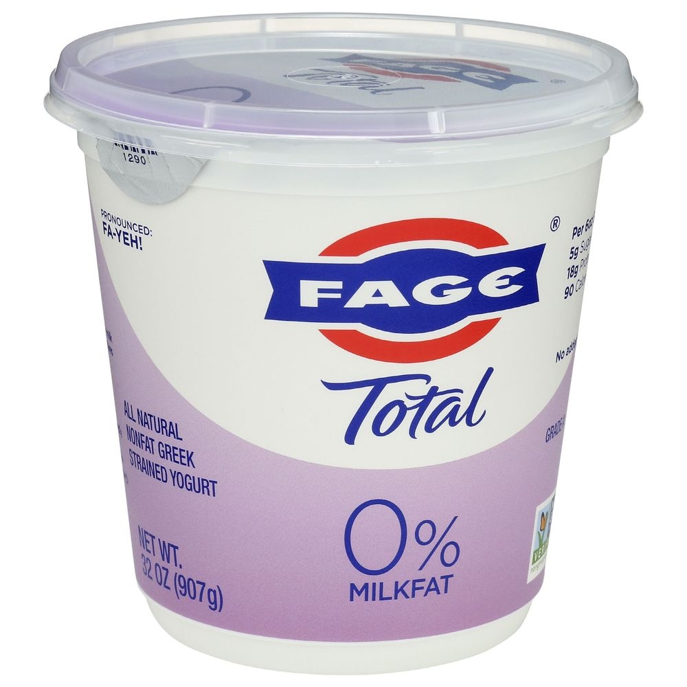Fage Total 0 Percent Milkfat Plain Greek Yogurt, 32 Ounce -- 6 per case