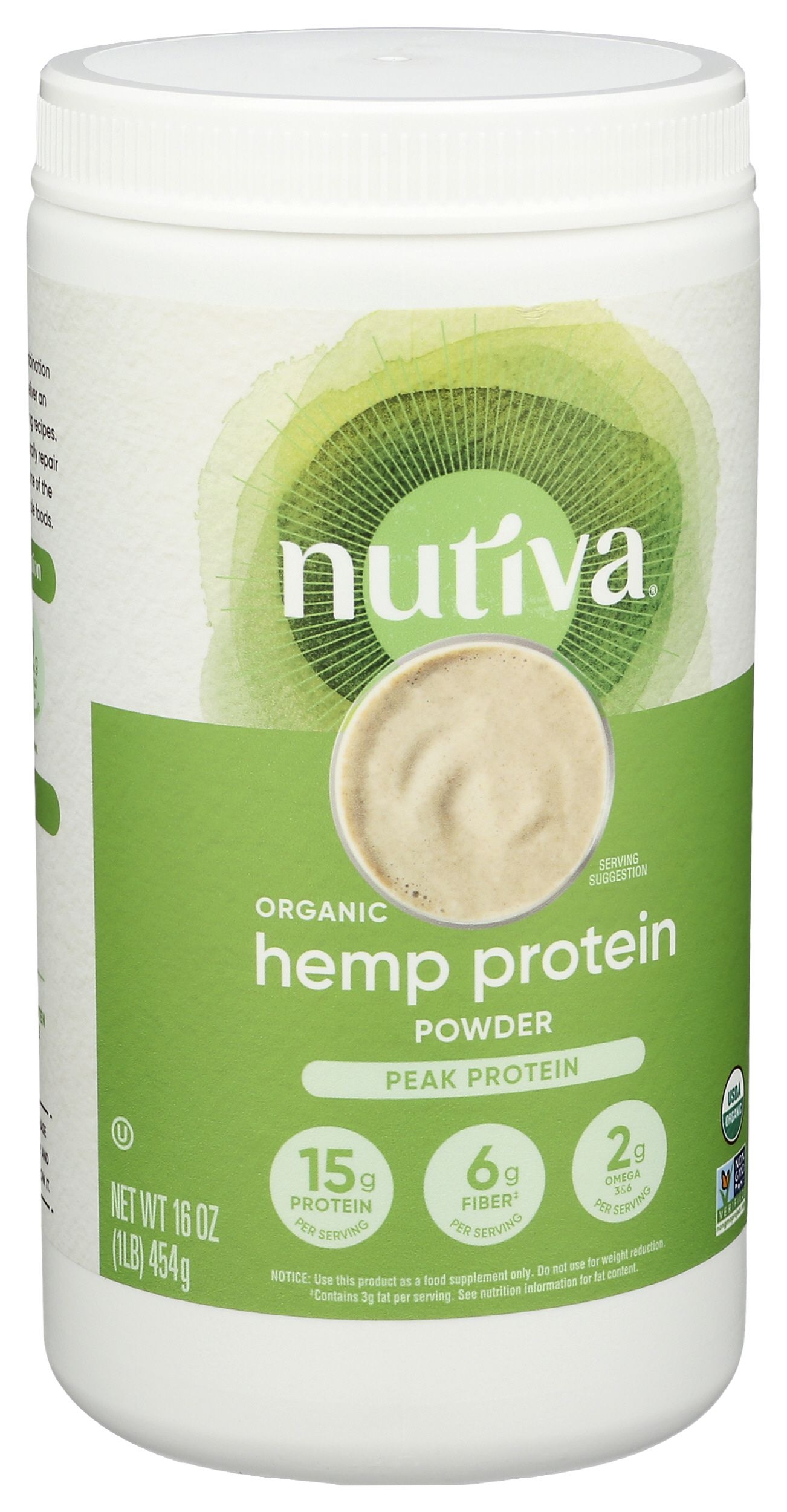 Nutiva Organic Cold Processed Hemp Seed Protein, 16 Ounce