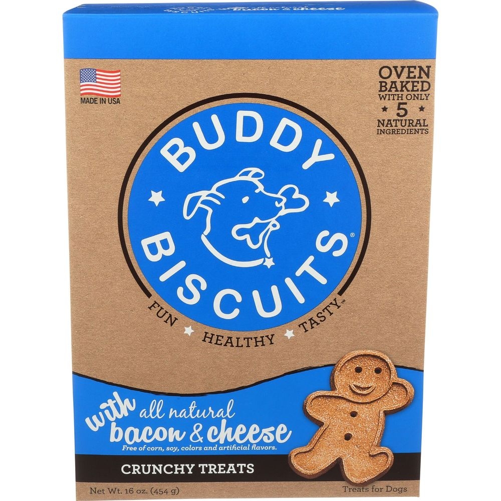 Buddy Biscuits Bacon and Cheese Crunchy Dog Treats, 16 Ounce -- 6 per case