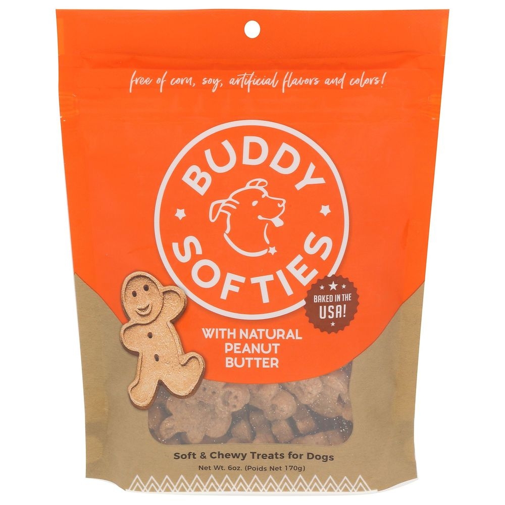 Buddy Biscuits Peanut Butter Soft and Chewy Dog Treats, 6 Ounce -- 12 per case