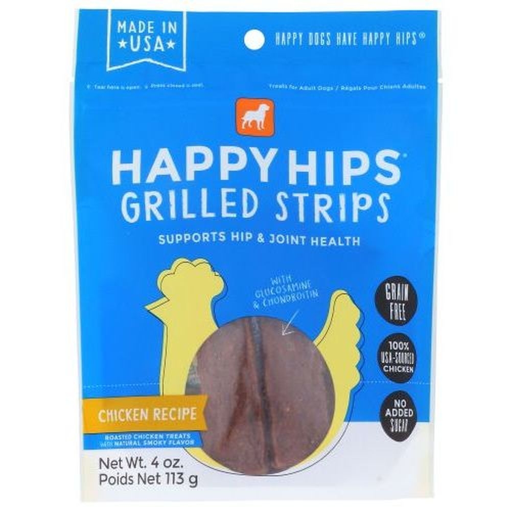 Happy Hips Chicken Recipe Grilled Strips for Dog, 4 Ounce -- 12 per case