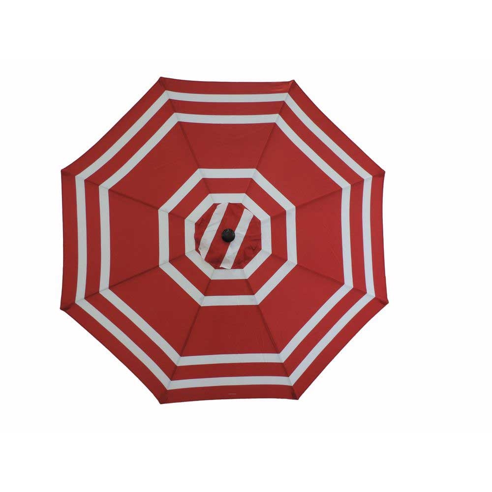 American Maid Red Wide Stripe Umbrella, 9 feet -- 4 per case