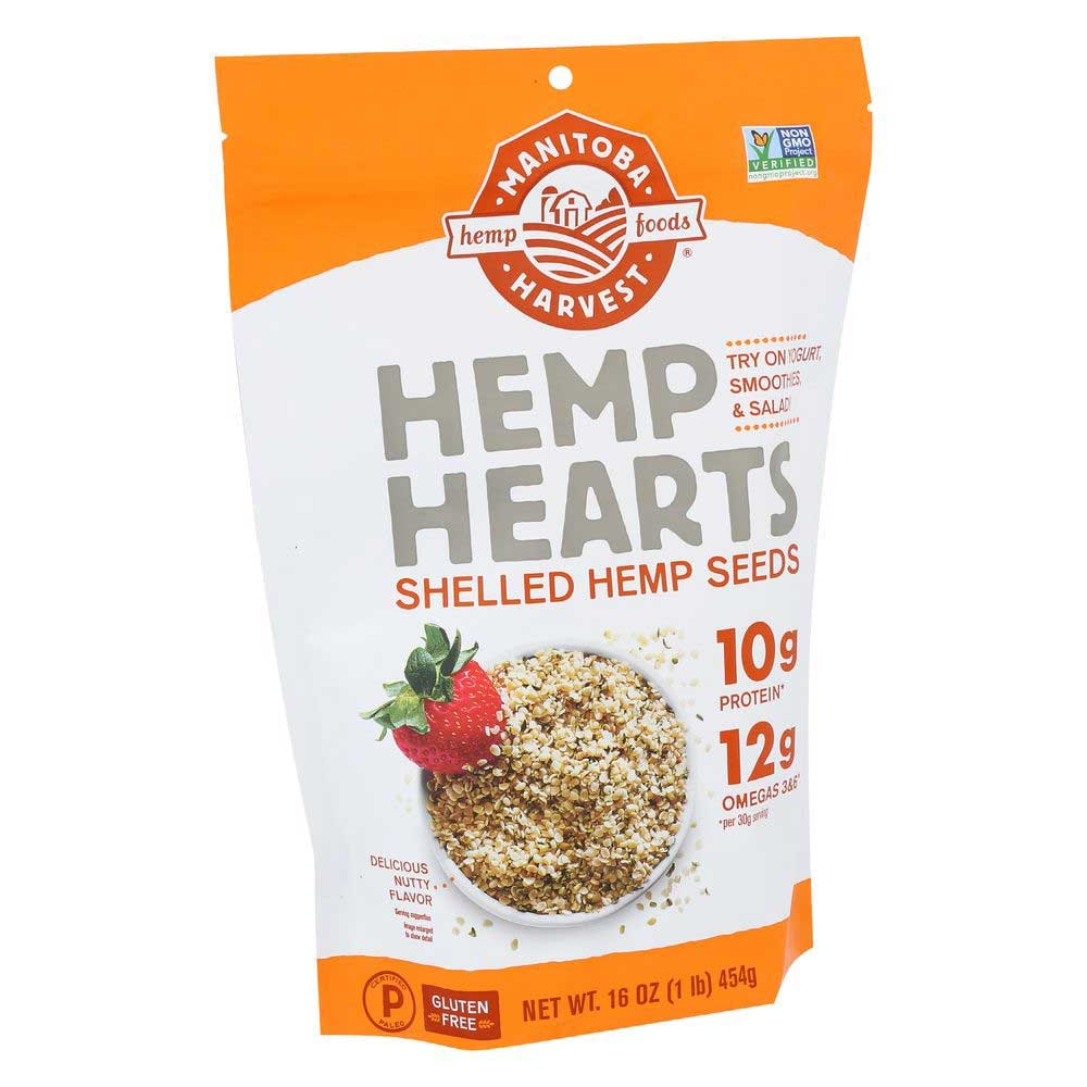 Manitoba Harvest Natural Hemp Hearts Raw Shelled Hemp Seeds, 16 Ounce.