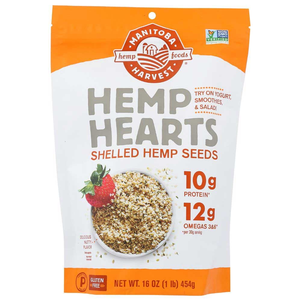 Manitoba Harvest Natural Hemp Hearts Raw Shelled Hemp Seeds, 16 Ounce.