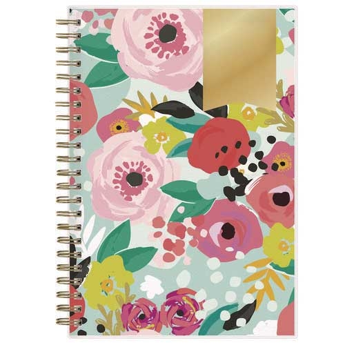Blue Sky Day Designer Secret Garden Mint 12-Month July to June 2024-2025 Academic Year Weekly/Monthly Notes Planner, 8 x 5 inch -- 6 per case