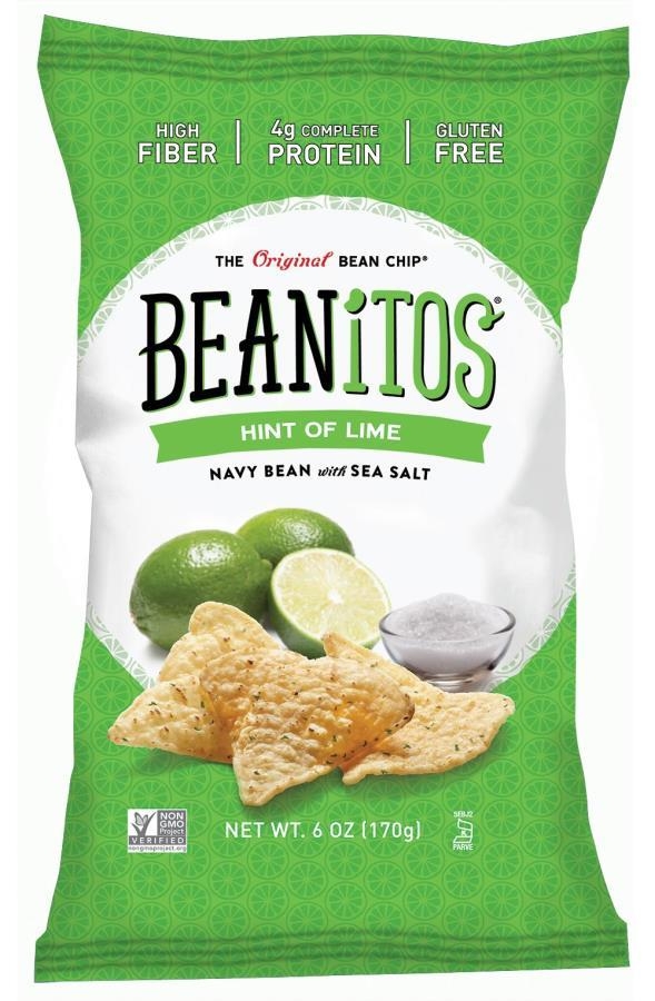 Beanitos Hint of Lime Navy Bean with Sea Salt Chips, 6 Ounce -- 6 per case