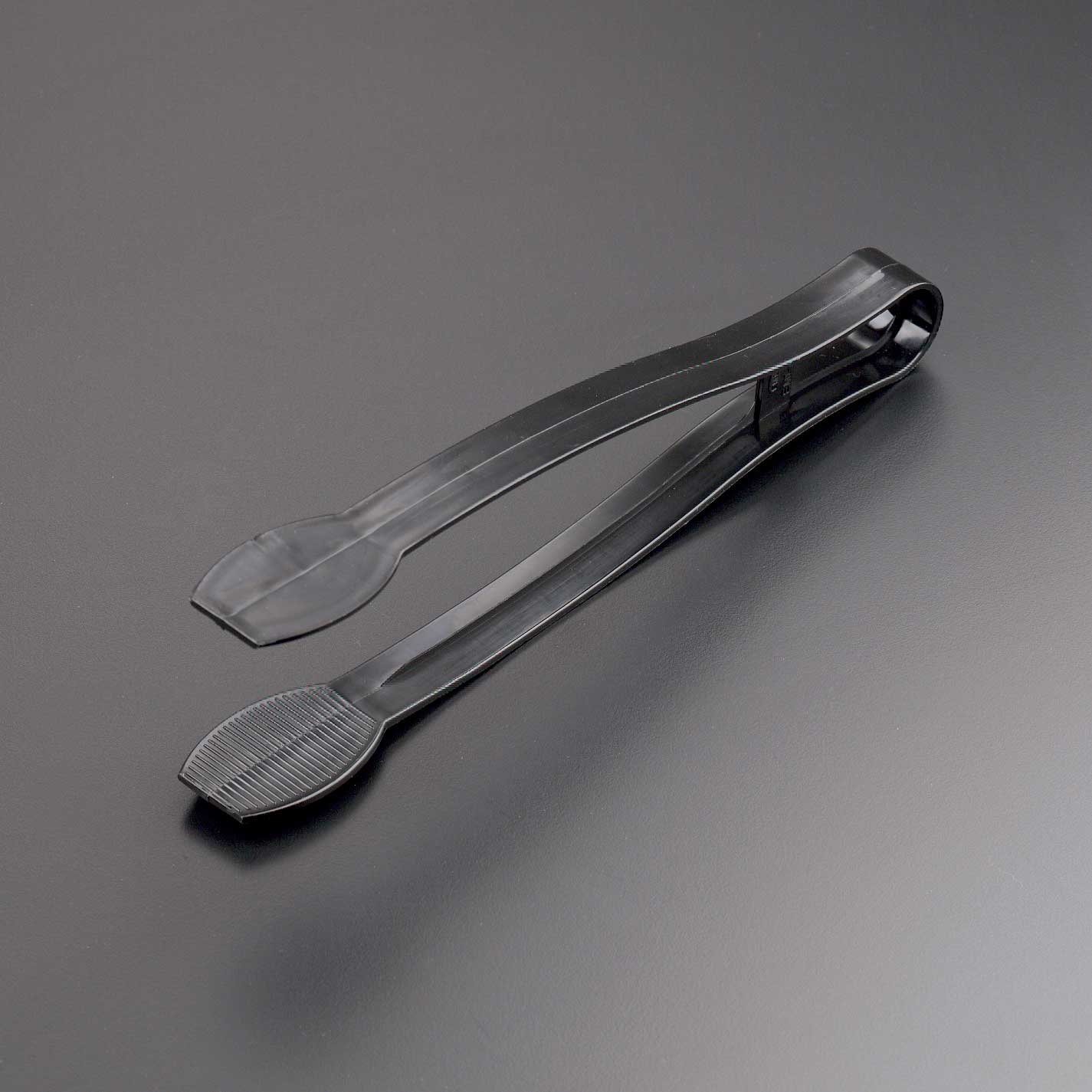 Yoshi Ware Emi Party Tray Black Plastic Catering Tong, 9 inch -- 48 per case.