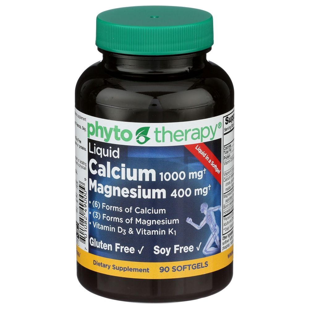 Phyto Therapy Liquid Calcium with Magnesium Softgel, 90 count