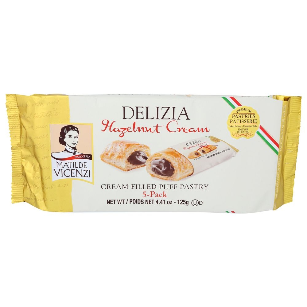 Vicenzi Hazelnut Cream Puff Pastry, 4.41 Ounce -- 8 per case