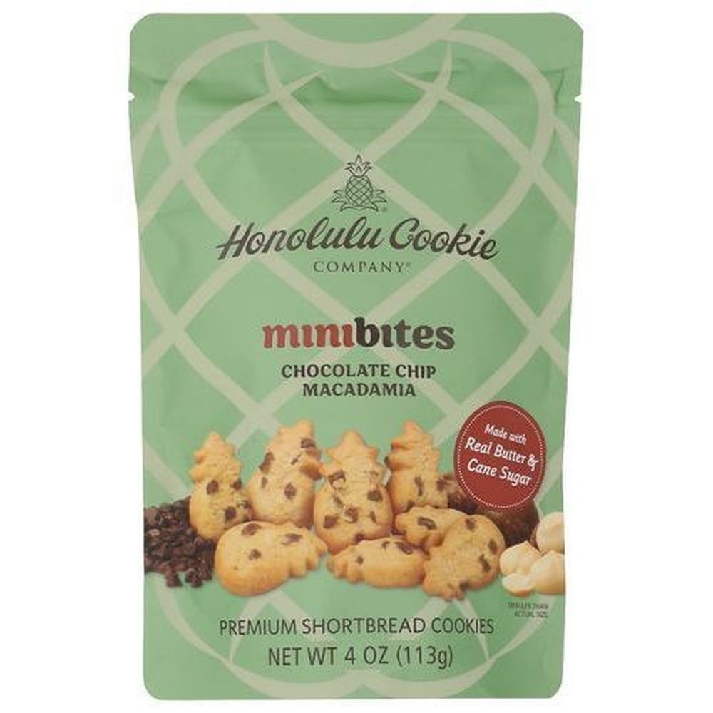 Honolulu Cookie Chocolate Chip Macadamia Shortbread Cookie, 4 Ounce -- 8 per case