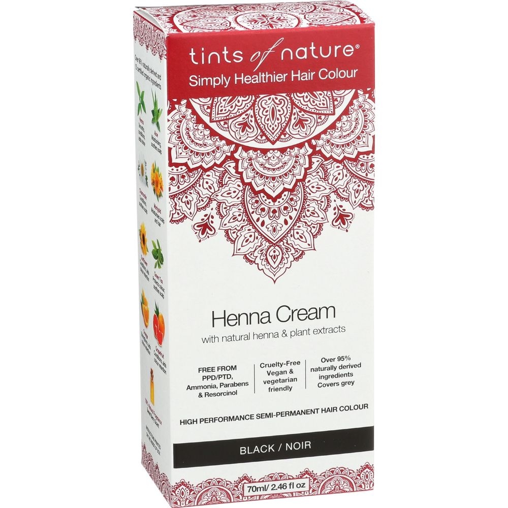 Tints of Nature Black Henna Cream Hair Color, 2.46 Fluid Ounce