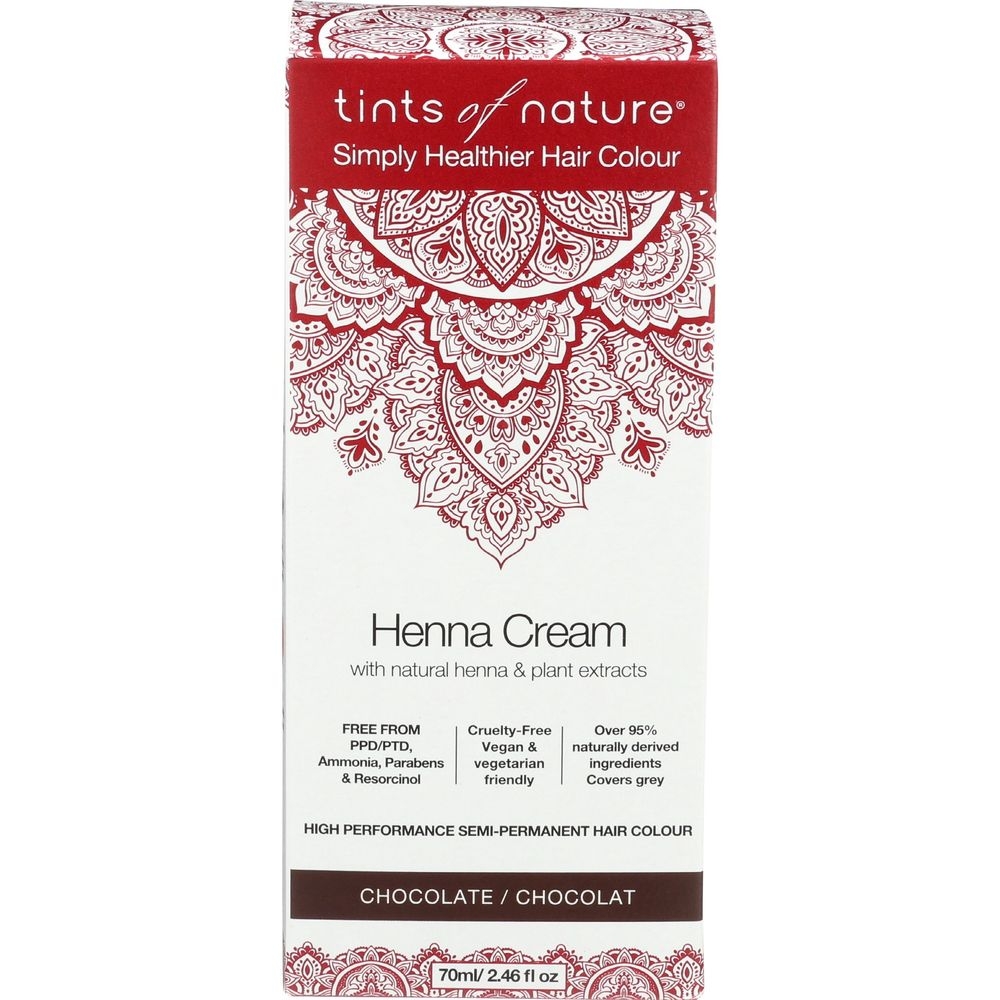 Tints Of Nature Chocolate Henna Cream Hair Color, 2.46 Fluid Ounce