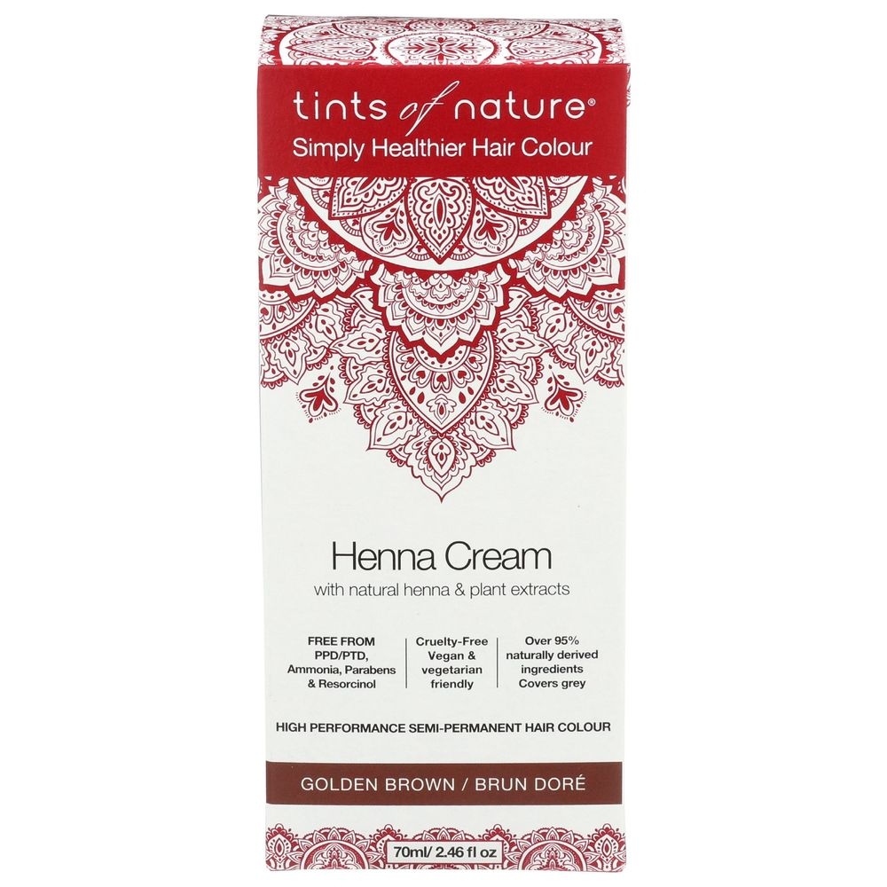 Tints of Nature Golden Brown Henna Cream Hair Color, 2.46 Fluid Ounce