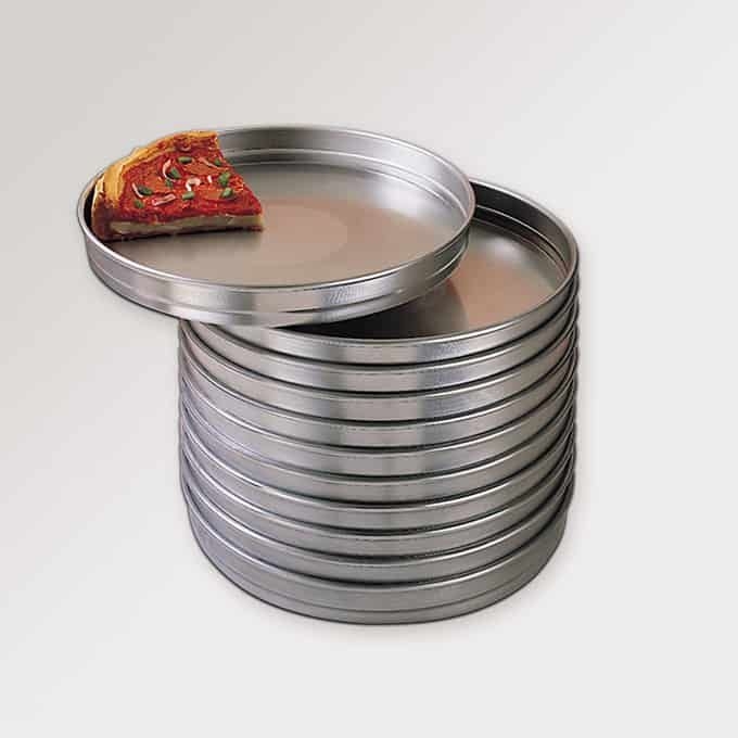 American Metalcraft 5000 Series Heavy-Weight Aluminum Straight Sided Self Stacking Pizza Pan, 9 x 8 7/8 x 2 inch