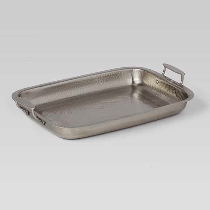 American Metalcraft Rectangular Hammered Stainless Steel Serving Pan, 168 Ounce Capacity