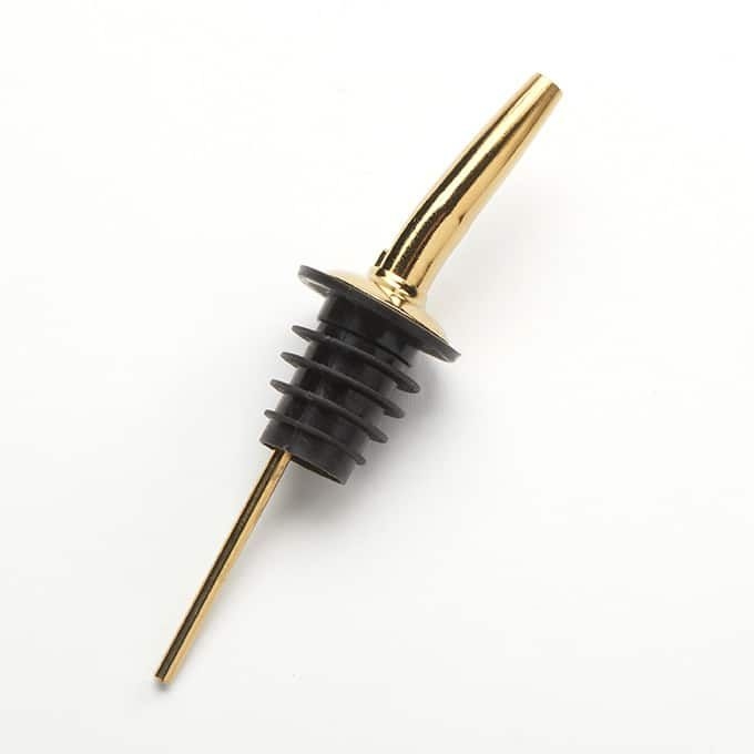 American Metalcraft Stainless Steel Tapered Liquor Pourer with Gold Nozzle -- 12 per case