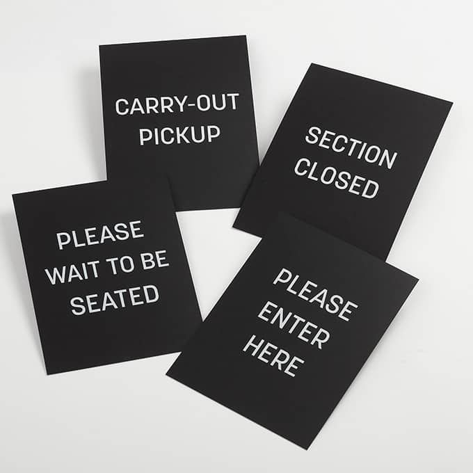 American Metalcraft Vertical 4 Piece Sign Message Pack Set -- 1 set