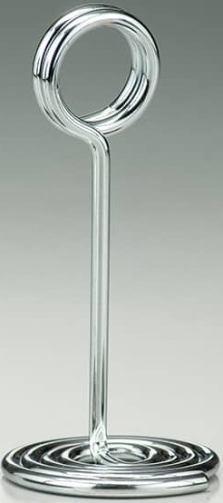 American Metalcraft Chrome Swirl Base Number Stand, 4 inch