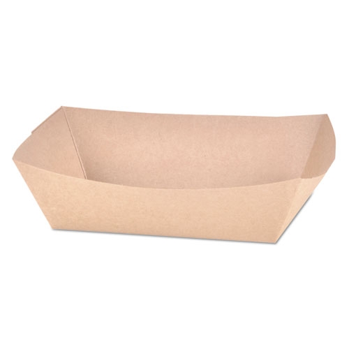 SCT Brown Kraft Paper Eco Food Tray, 2.5 Pound Capacity -- 500 per case