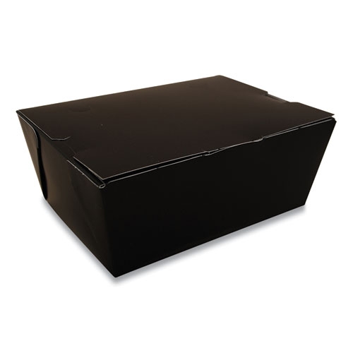 SCT ChampPak Black Paper Carryout Box, 7.75 x 5.5 x 3.5 inch -- 160 per case