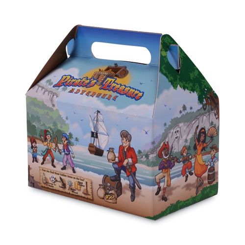 Sct Kraft Paper Pirate Kids Meal Barn Box, 6.43 X 4 X 3.75 Inch -- 96 Per Case