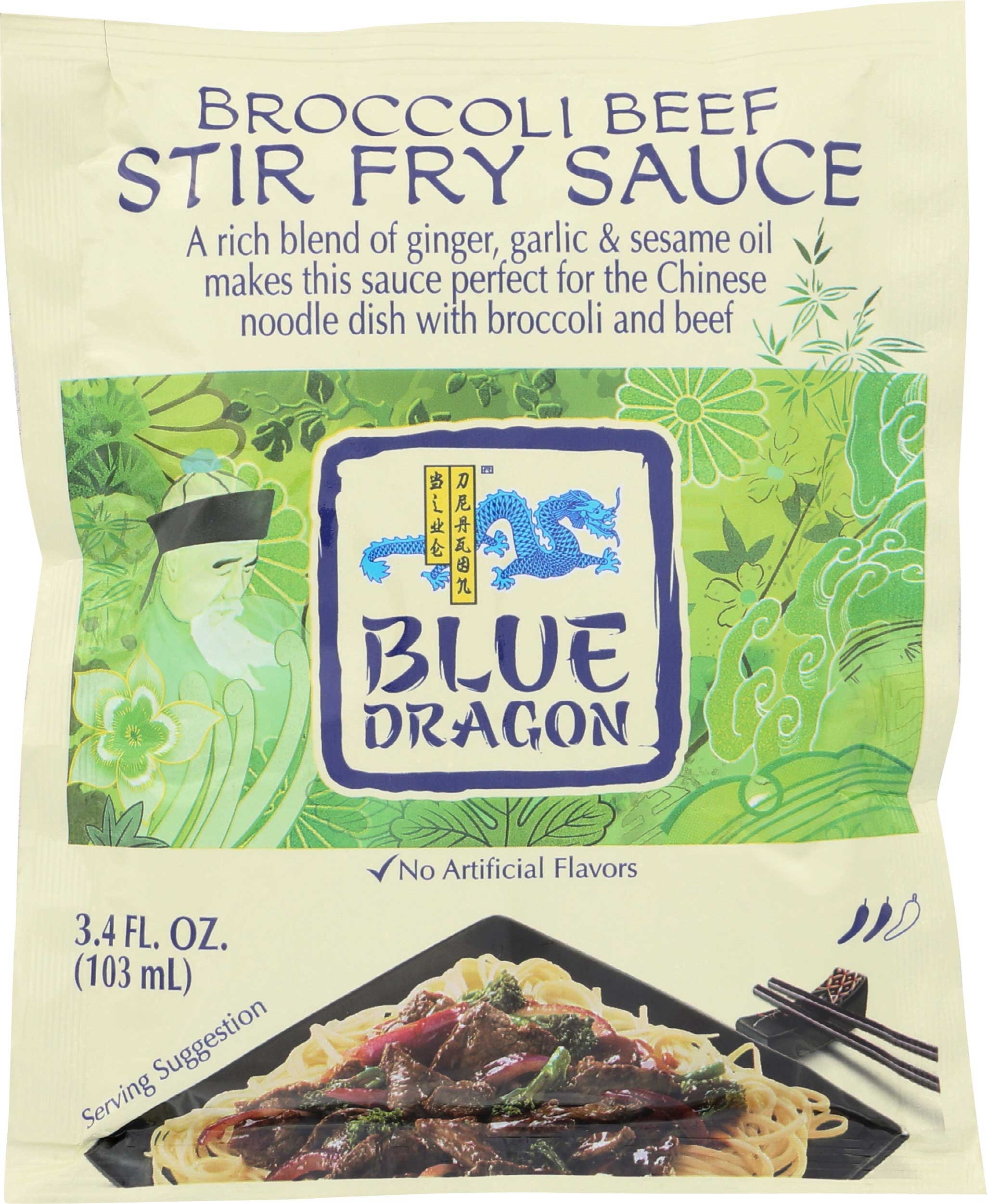 Blue Dragon Broccoli Beef Stir Fry Sauce, 3.4 Ounce -- 12 per case