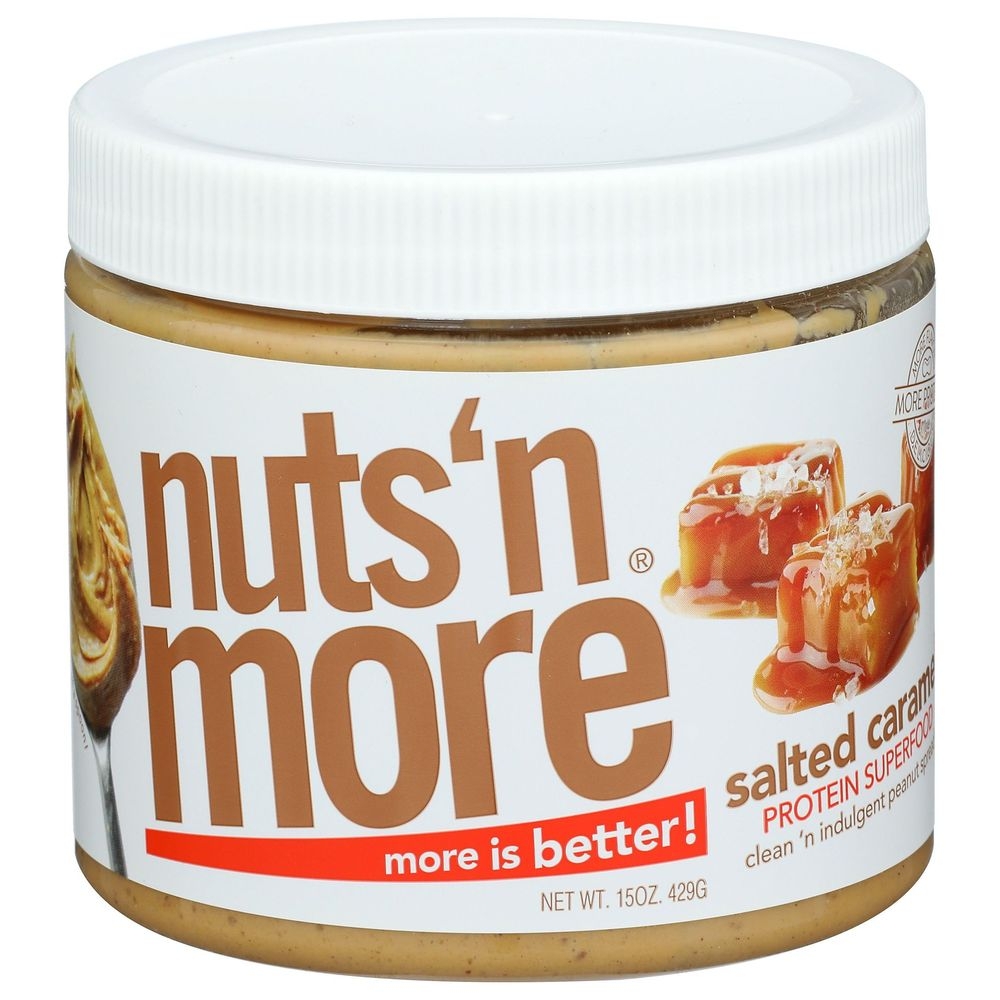 Nuts N More Salted Caramel Peanut Butter Spread, 15 Ounce -- 6 per case