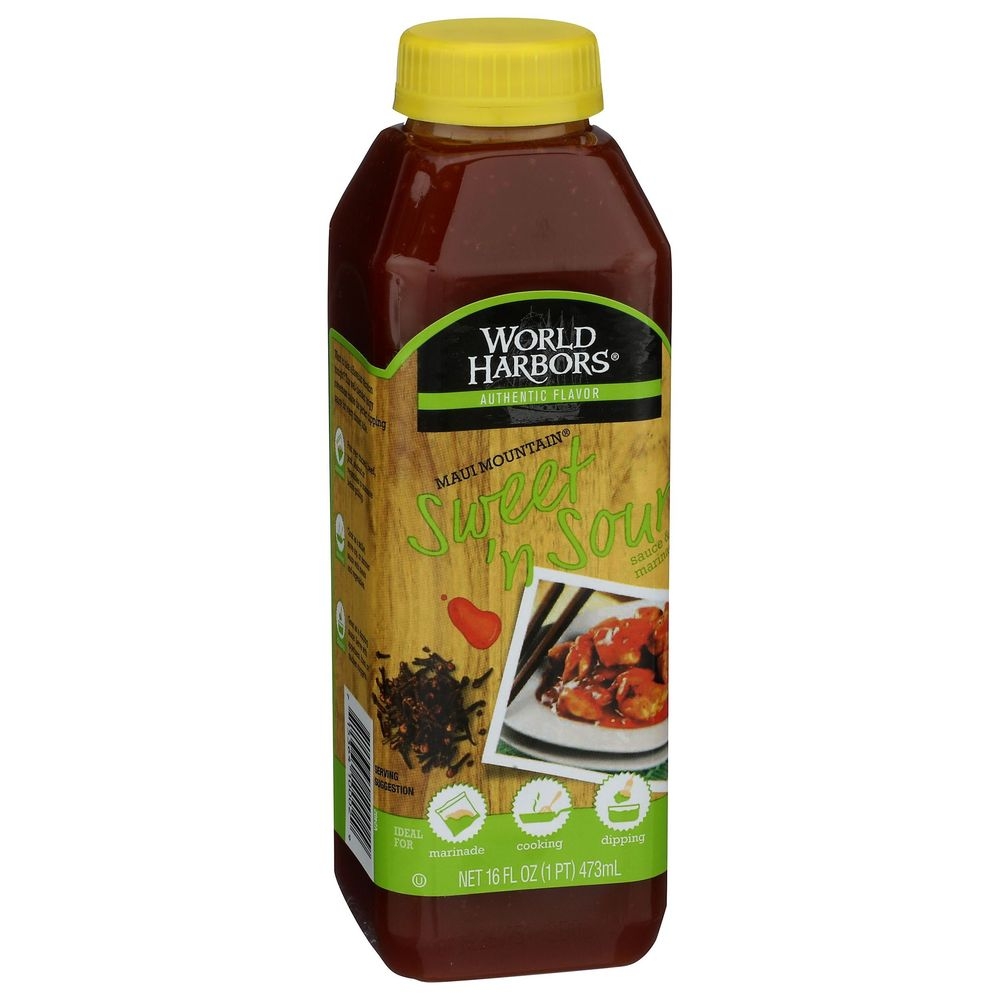 World Harbors Maui Mountain Sweet and Sour Sauce, 16 Ounce -- 6 per case